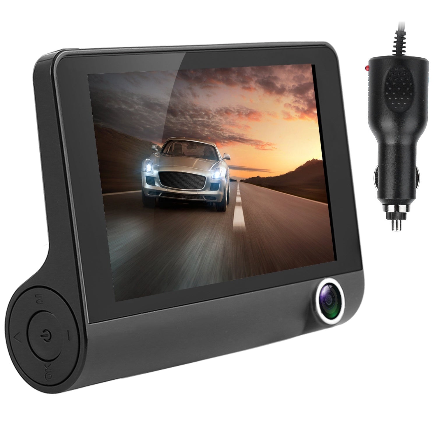 Car DVR Dash Camera 4In 3 Lens Vehicle