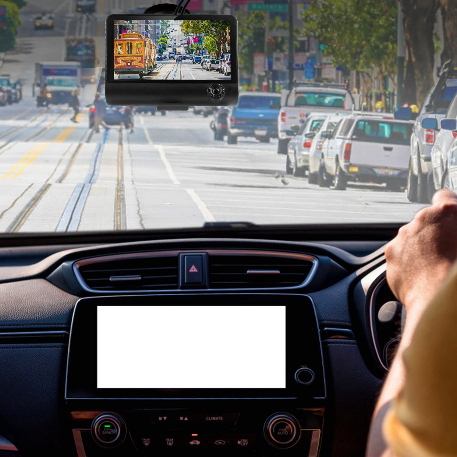 Car DVR Dash Camera 4In 3 Lens Vehicle